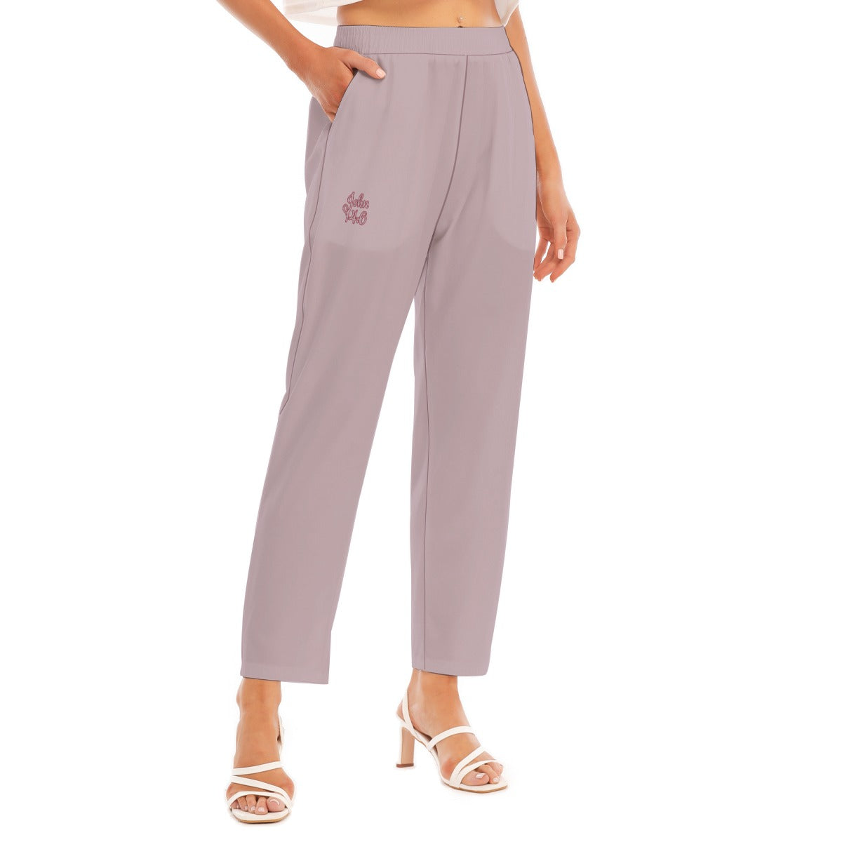 "John 14:6" Purple Women's Loose Straight-leg Pants
