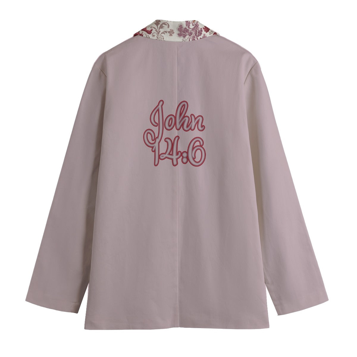 "John 14:6" Floral Lapel Purple Women's Leisure Blazer