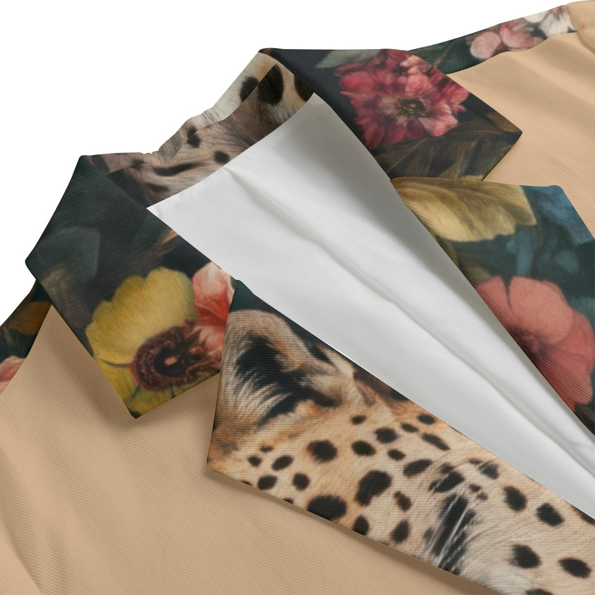 "Jesus Saves" Floral Leopard Women's Stylish Cotton Blazer
