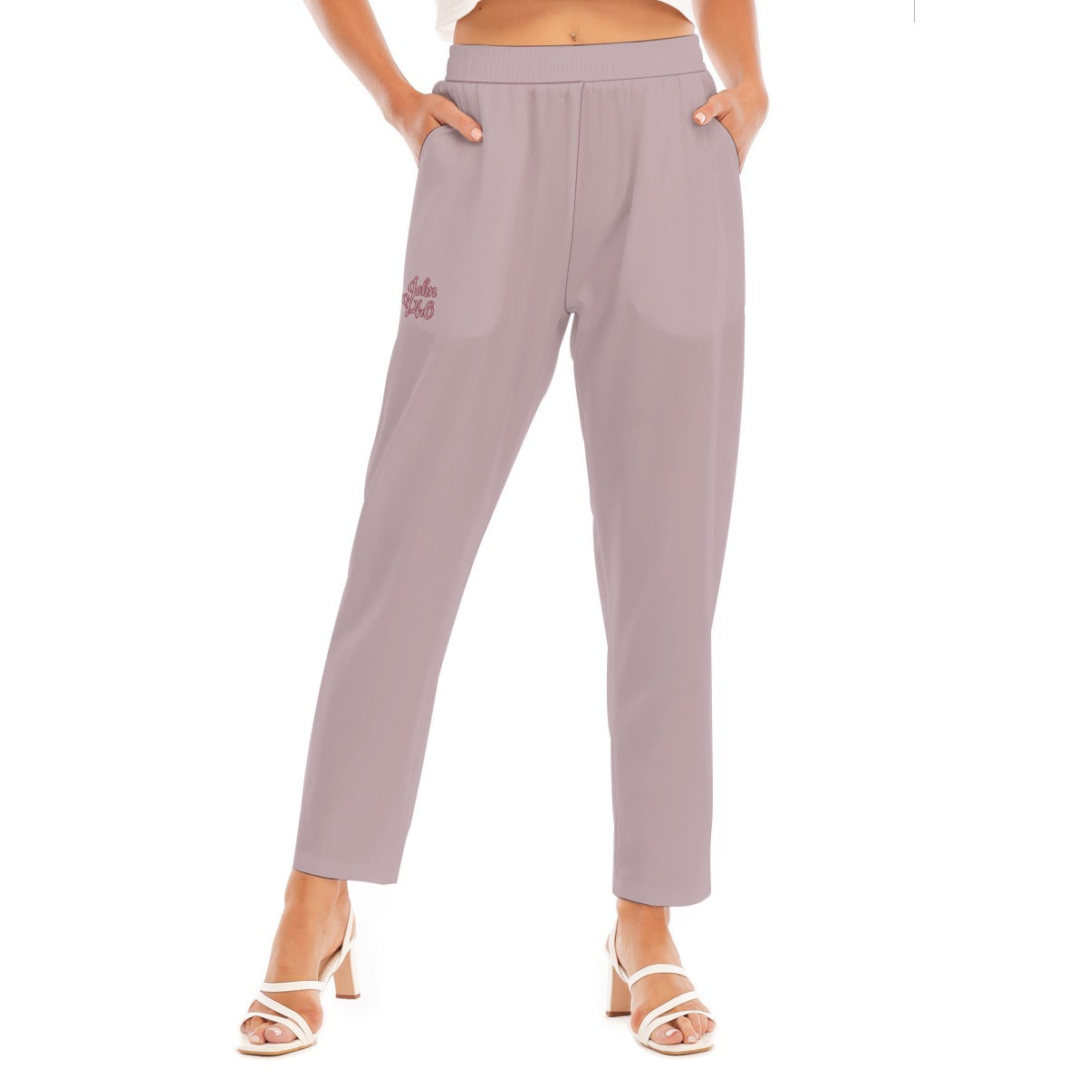 "John 14:6" Purple Women's Loose Straight-leg Pants