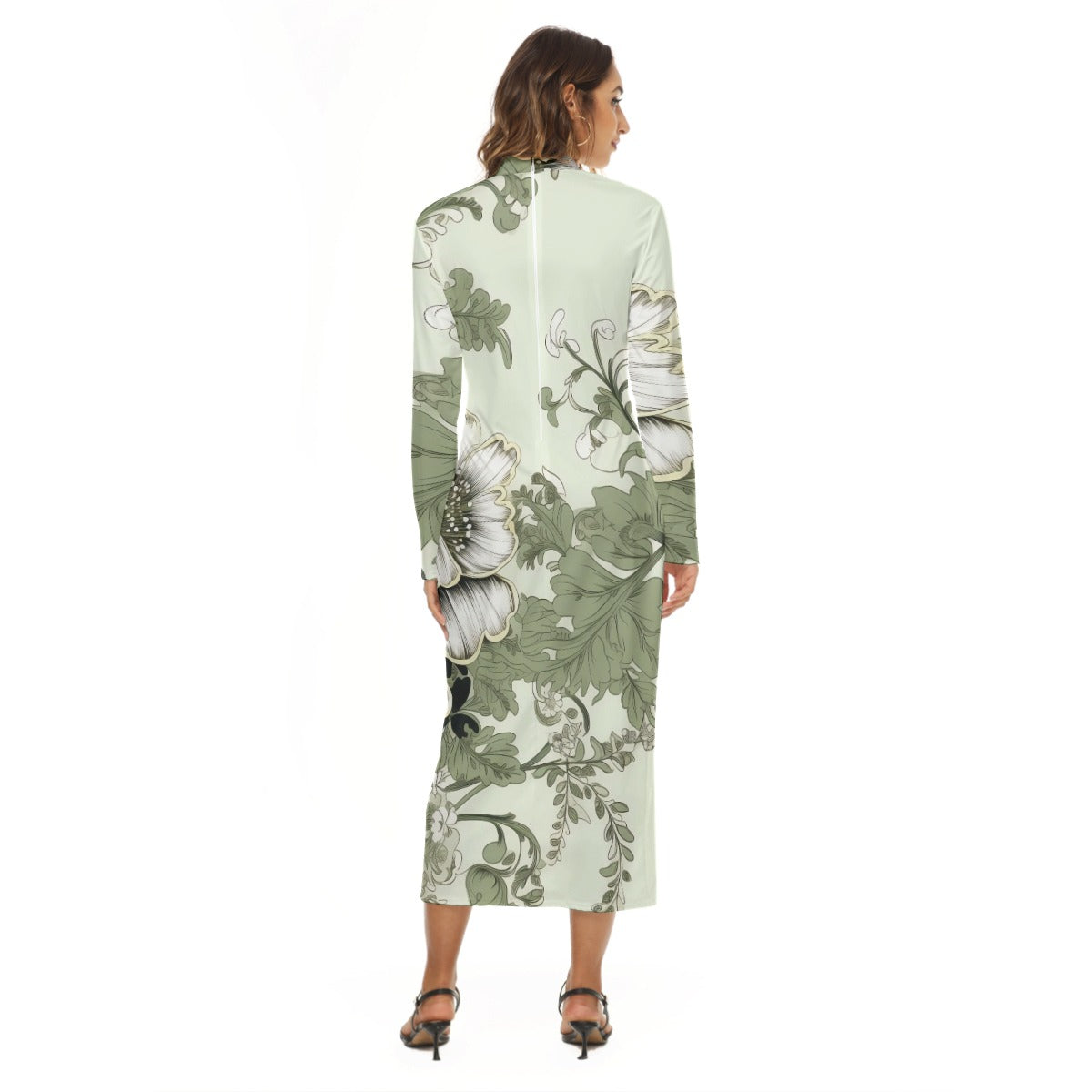 "Jesus Saves" Green & White Floral Women's Reversible Hip Skirt with Zipper Closure - Microfiber Fabric