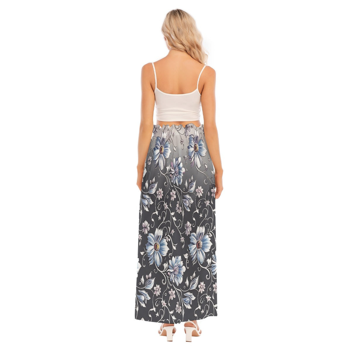 Faith Ephesians Women's High Waist A-Line Polyester Skirt with Side Split & Fringe Edge