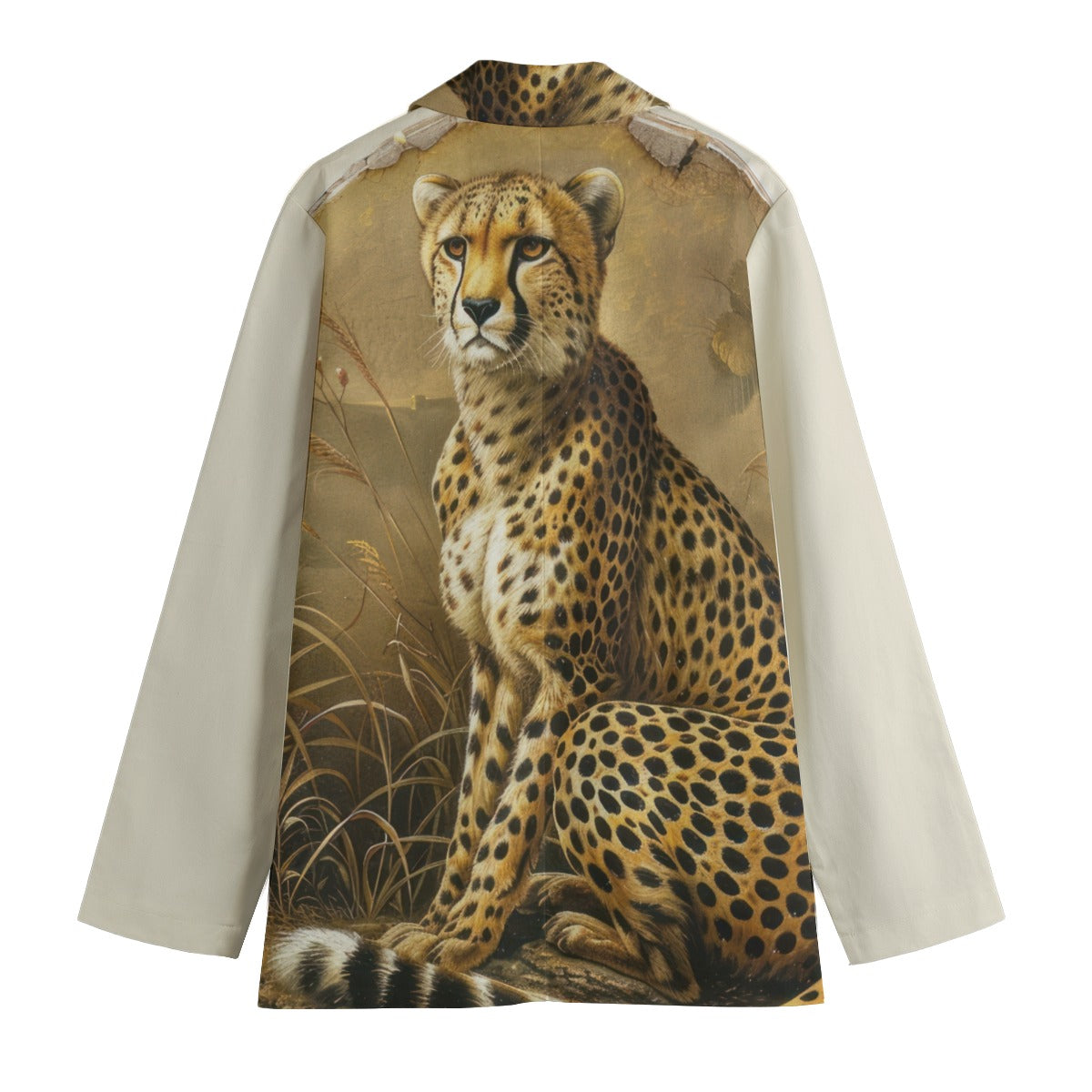 "Jesus Saves" Leopard AntiqueWomen's Stylish Cotton Blazer | Lightweight & Comfortable | Classic Fit