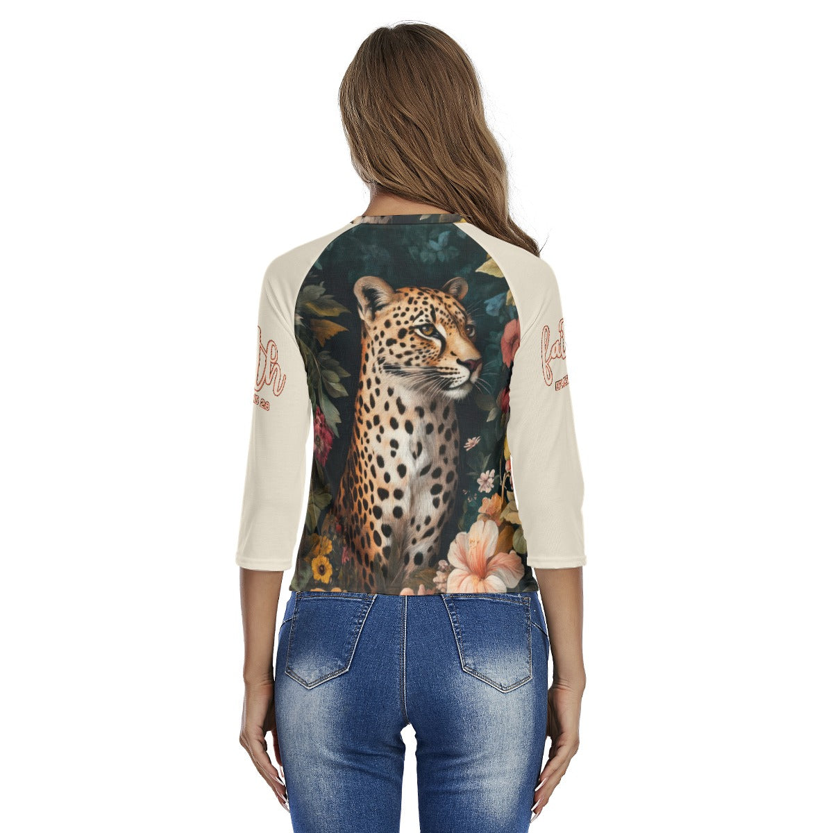 "Faith Ephesians 2:8" Women's Raglan Sleeves T-shirts