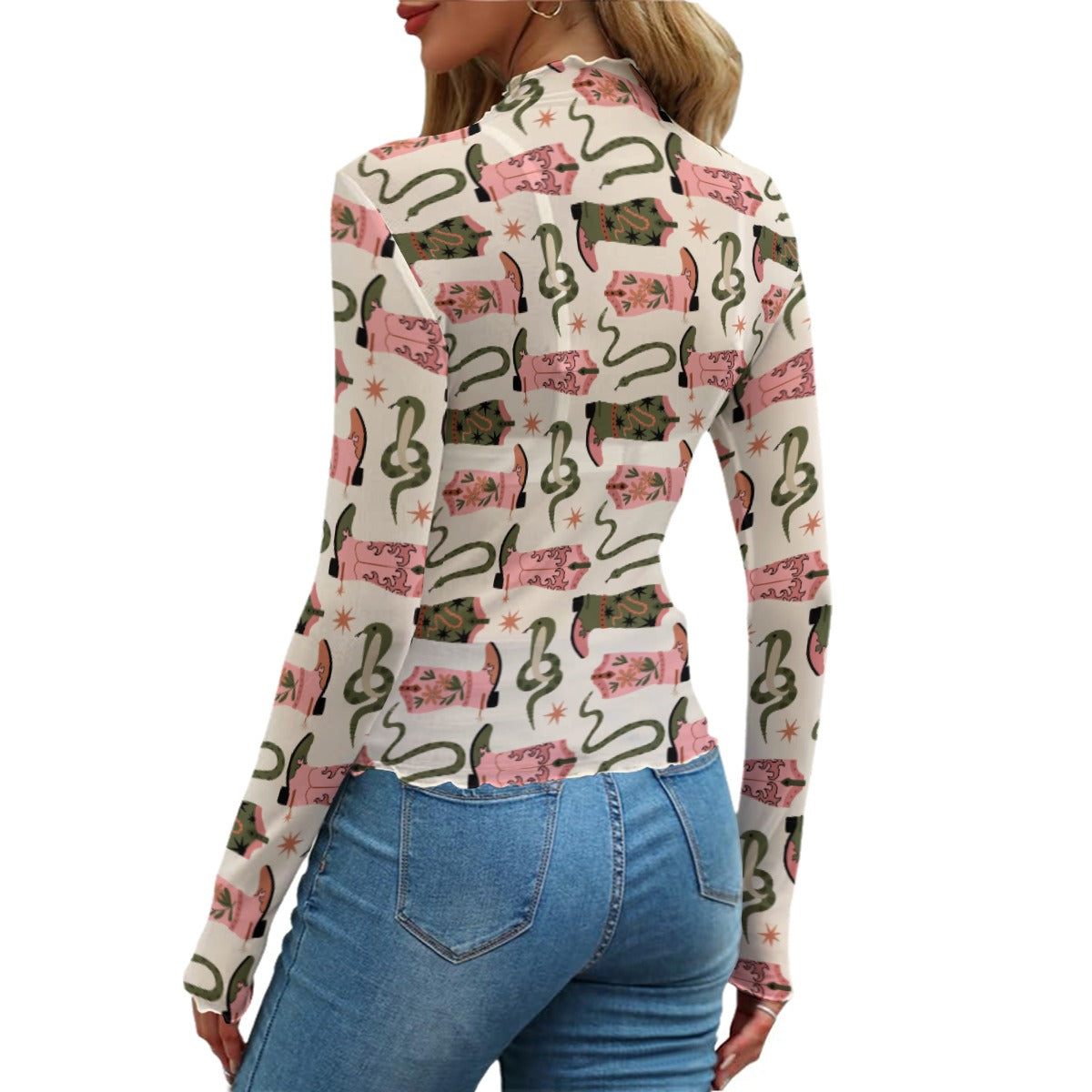 Cowgirl Women's Mesh T-shirt - Breathable Long Sleeve Mesh Top "The Lord is my Shepherd"