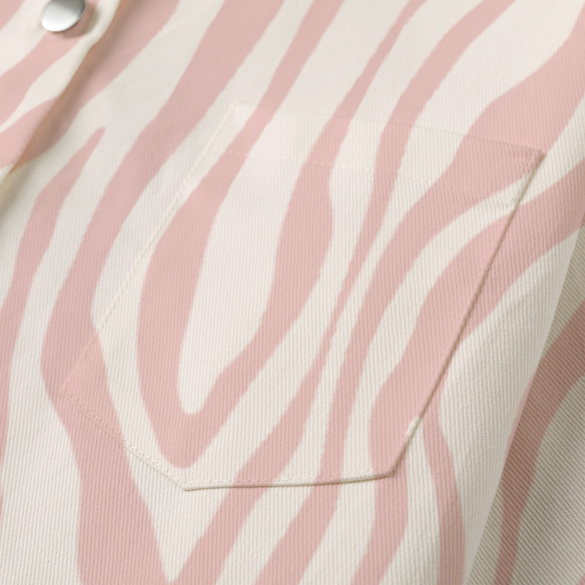 "Jesus' name is Power" Pink Zebra & Leopard Print Cropped Jacket | 245GSM Cotton