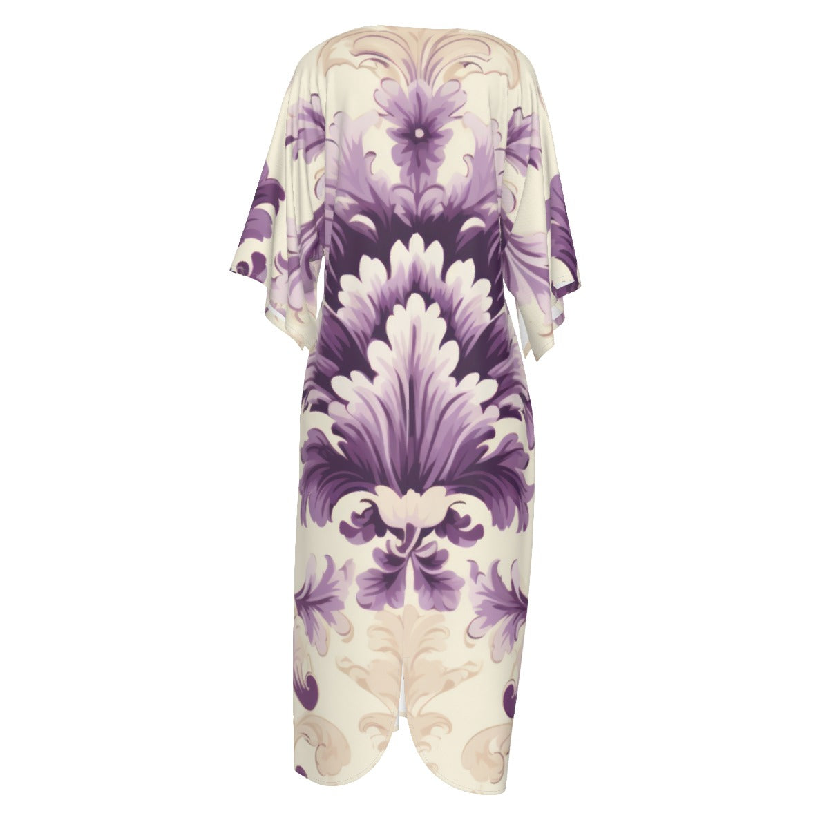 Jesus Saves Purple Floral Women's Long Dress with Four-Way Stretch