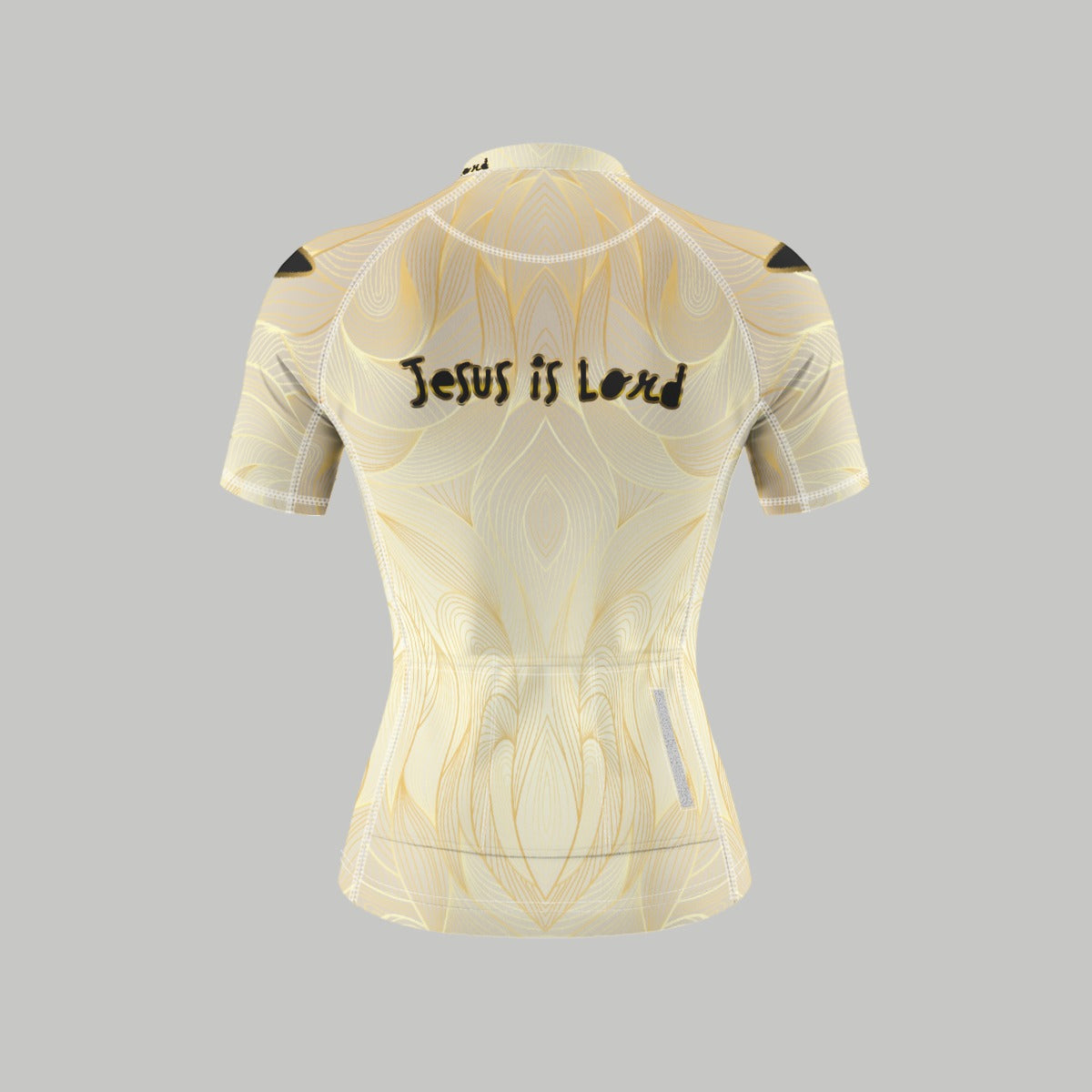 "Rooted in Jesus" Women's Cycling Jersey with Anti-Slip Silicone Bands & Reflective Strips for Safety