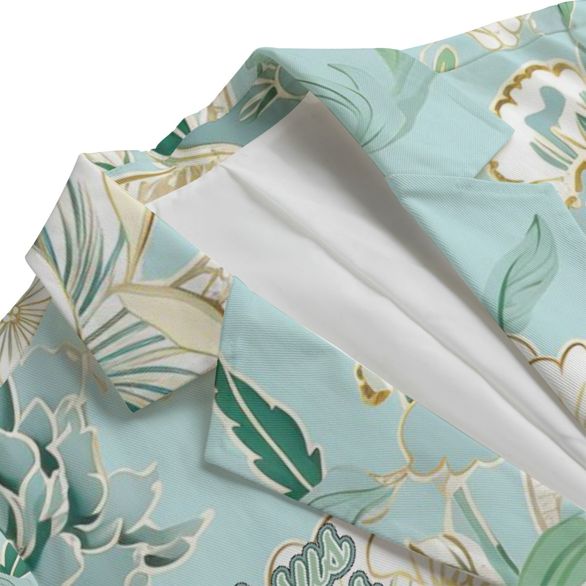 "Jesus Saves" Light Blue Floral Women's Leisure Blazer | 245GSM Cotton