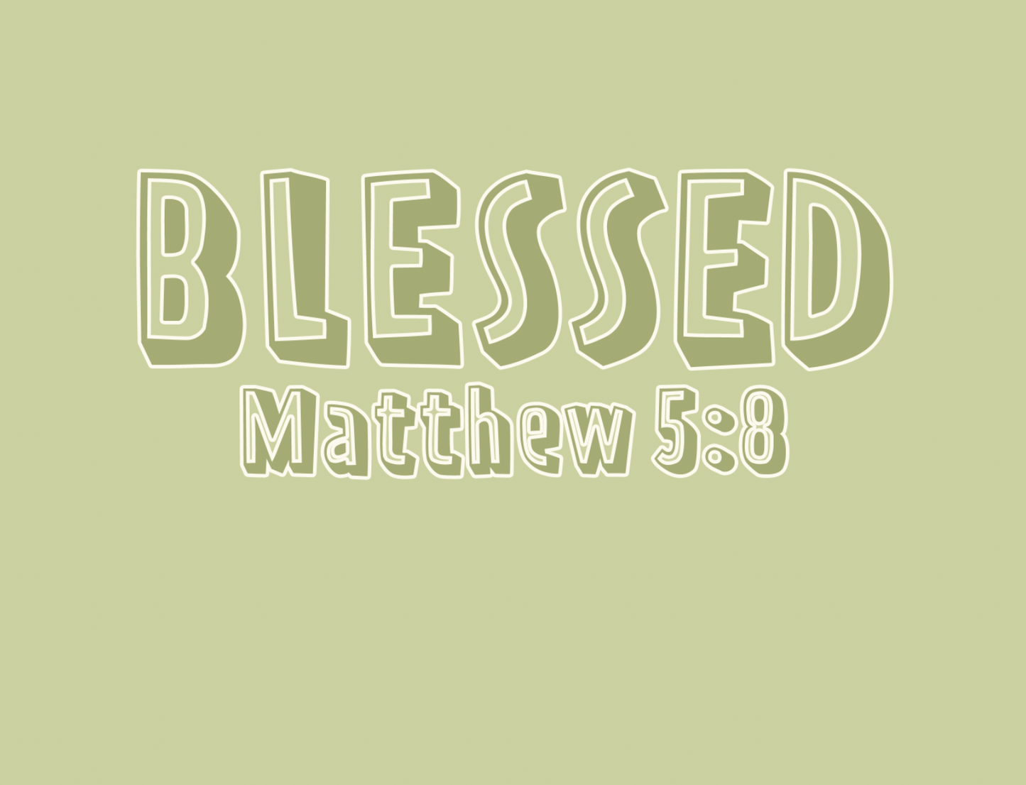 "Blessed Matthew 5:8" Women's White & Green Floral Long Sleeve Dress with High Waist & Puff Sleeves