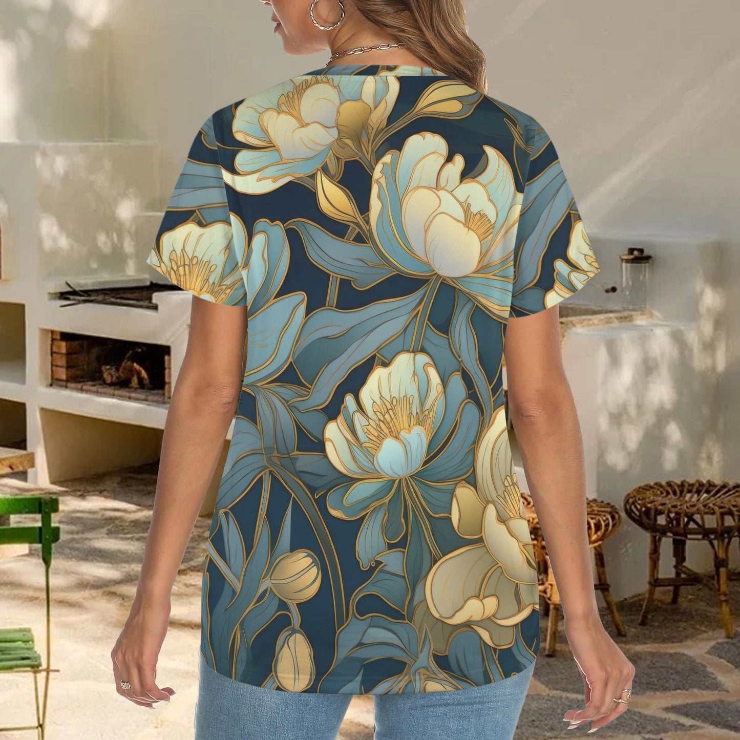 "Rooted in Jesus" Women's Crewneck Short Sleeve T Shirt