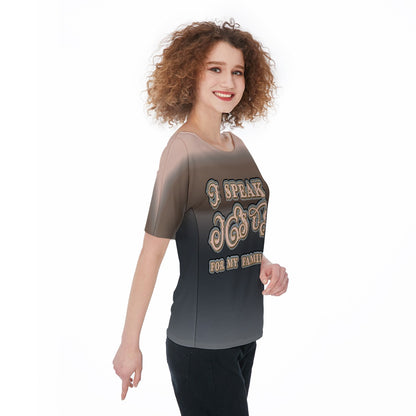 Classic Short Sleeve T-Shirt for Women - "I Speak Jesus for my Family"