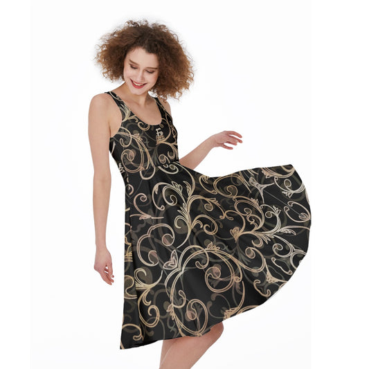 Vestido sin mangas para mujer, hasta la rodilla, "Fe Hebreos 11:1"