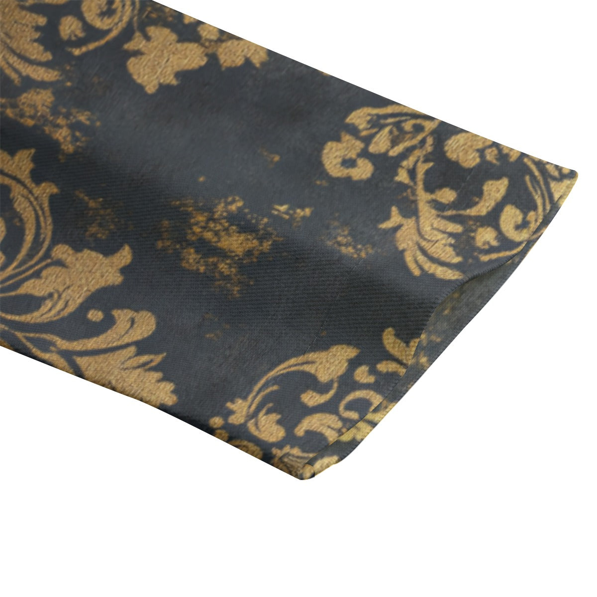 "Jesus saves" Faux Vintage Gold Damask Print Women's Leisure Blazer