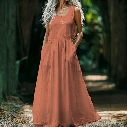"Faith Hebrews 11:1" Women's Sleeveless Maxi Dress Lightweight Casual Dress