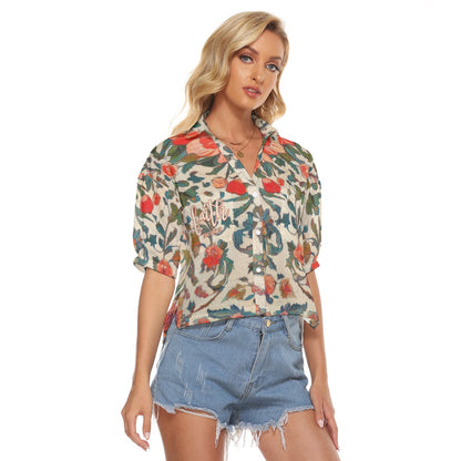 "Faith Ephesians 2:8" Floral Women's V-neck Shirts