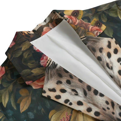 "Jesus Saves" Leopard Floral Print Women's Leisure Blazer