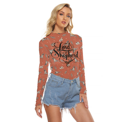 Cowgirl Women's Mesh T-shirt - Long Sleeve Mesh Top "The Lord is My Shepherd"