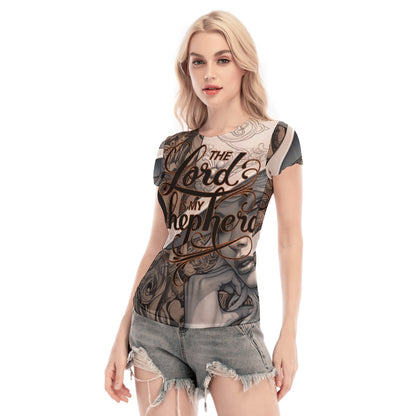 Cowgirl Women's Short Sleeve Mesh Blouse "The Lord is my Shepherd"