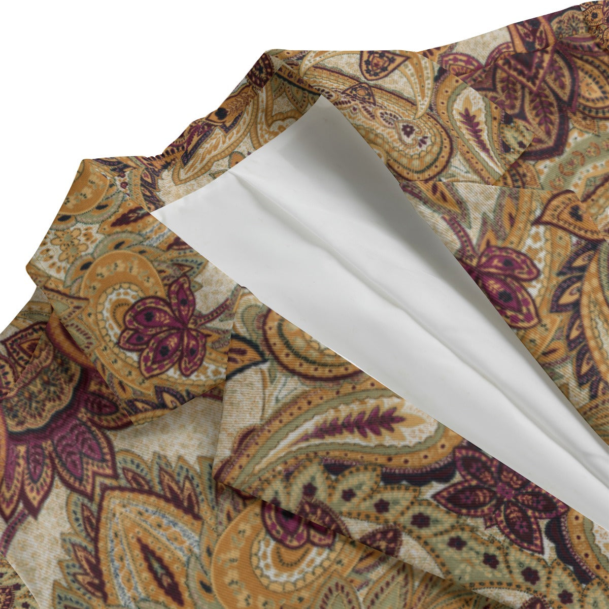 "Jesus Saves" Gold & Red Abstract Print Women's Leisure Blazer