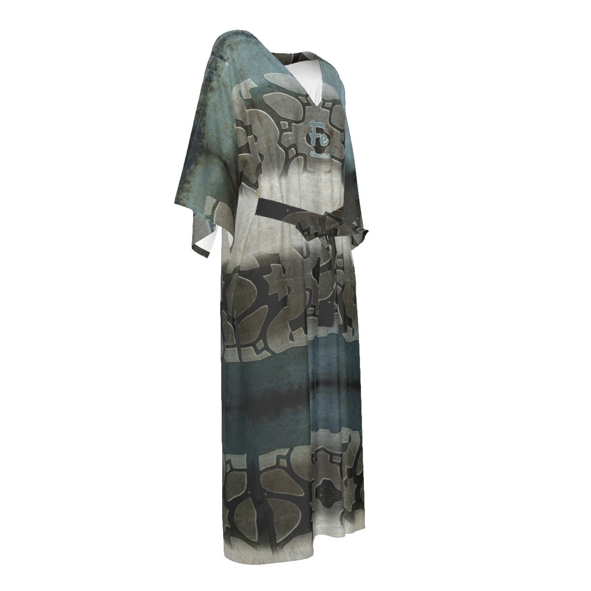 Vestido largo para mujer "Fe Hebreos 11:1" con tejido elástico en cuatro direcciones