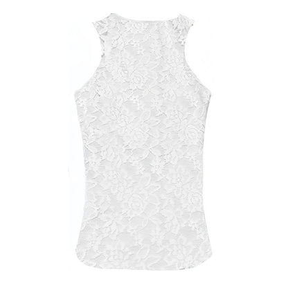 "Faith Hebrews 11:1" Black or White Women's Lace Tank Top - Lightweight Cotton DTF Print