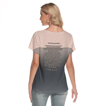 Women's Loose V-Neck Short Sleeve T-Shirt - "I Speak Jesus for my Family"
