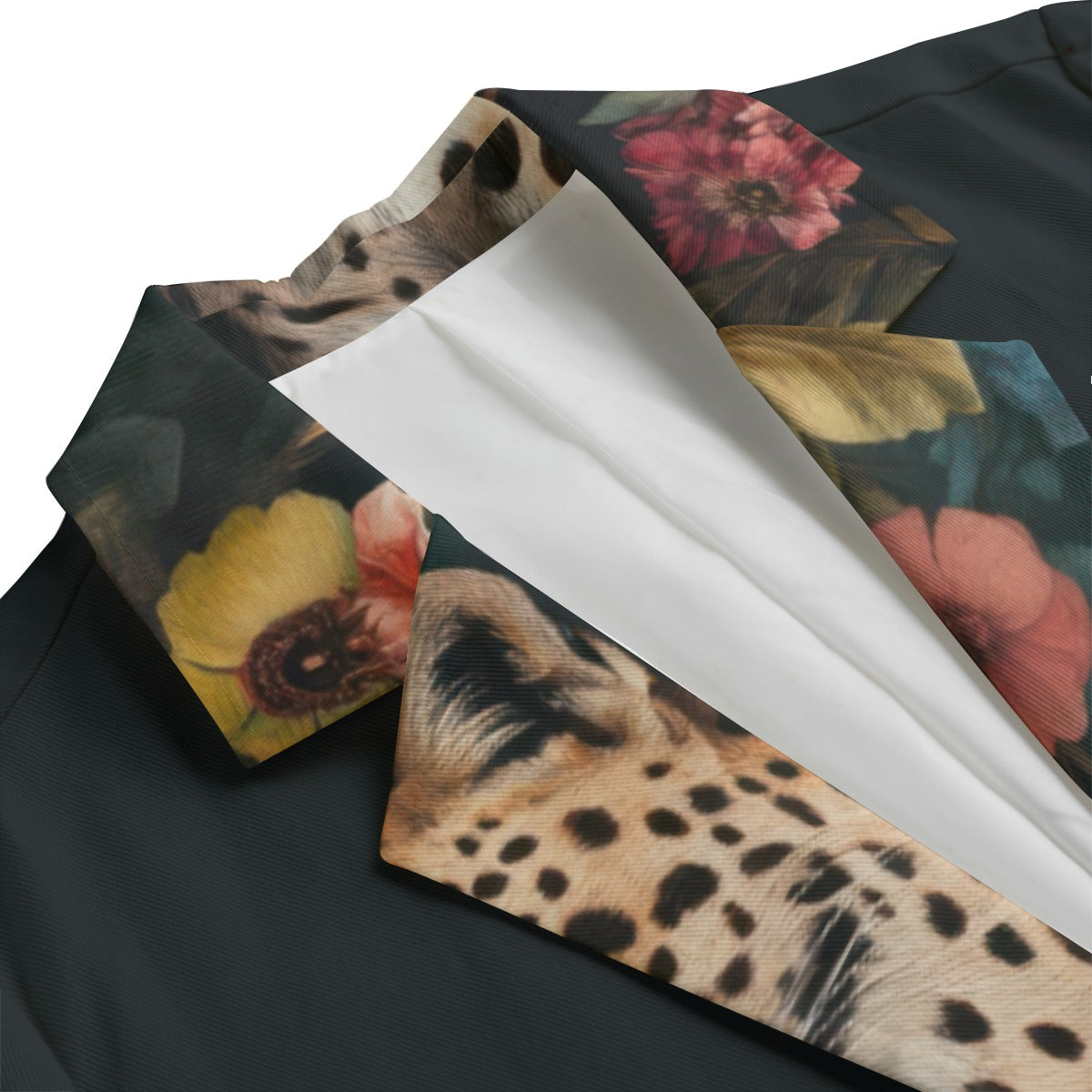 "Faith Ephesians "2:8" Leopard Print Lapel Collar Women's Cotton Blazer | Lightweight & Stylish