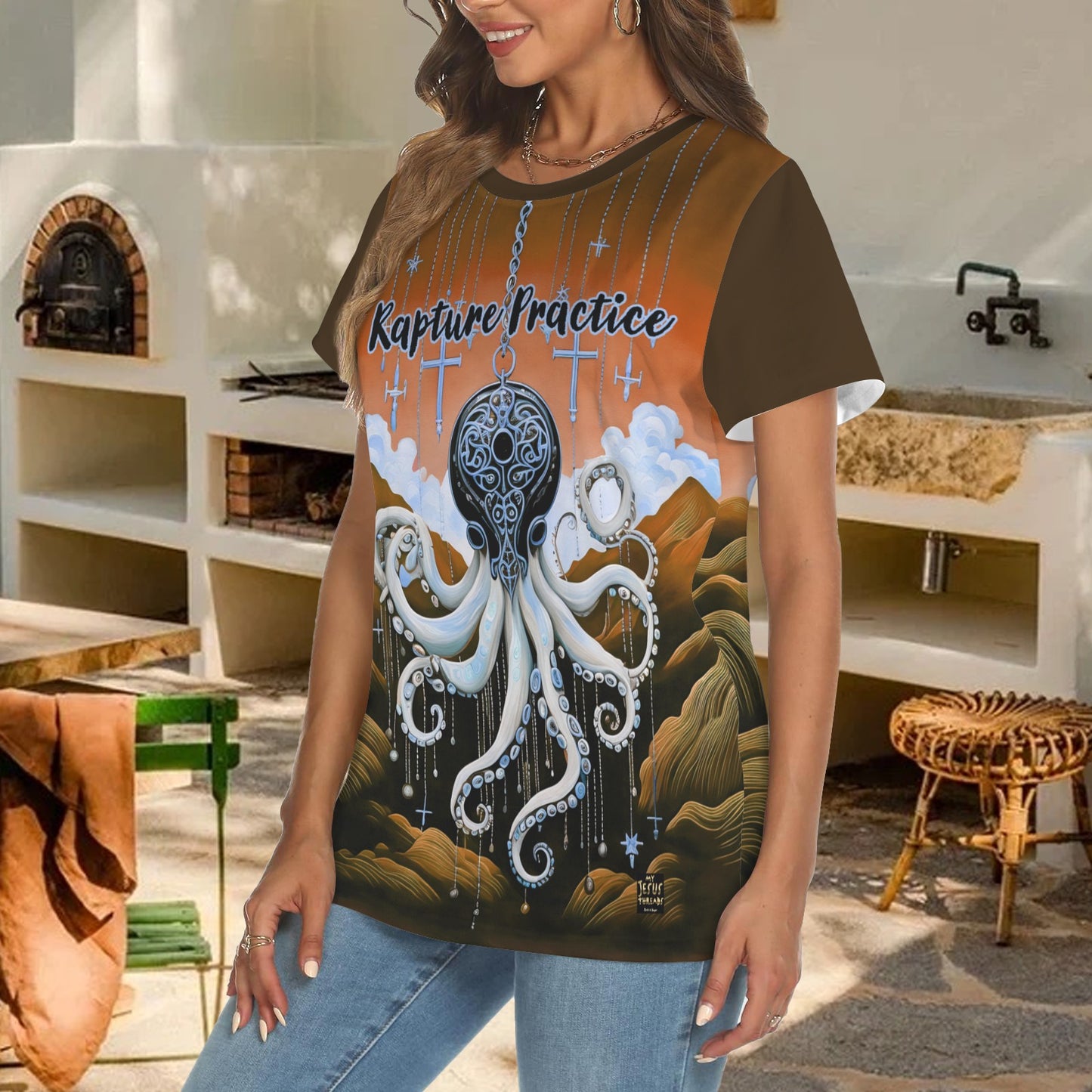 "Rapture Practice" Women's Crewneck Short Sleeve T Shirt