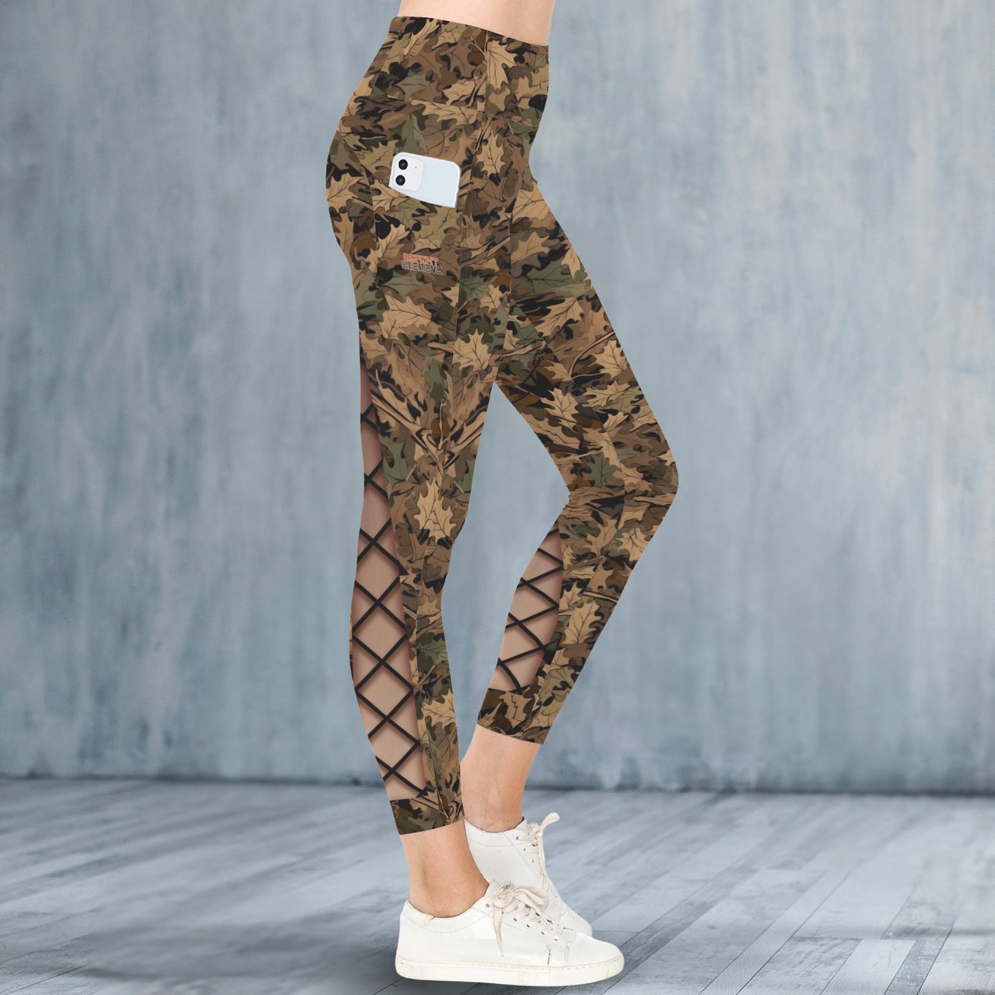 Repent & Believe Camo Faux Skin Lace-ups