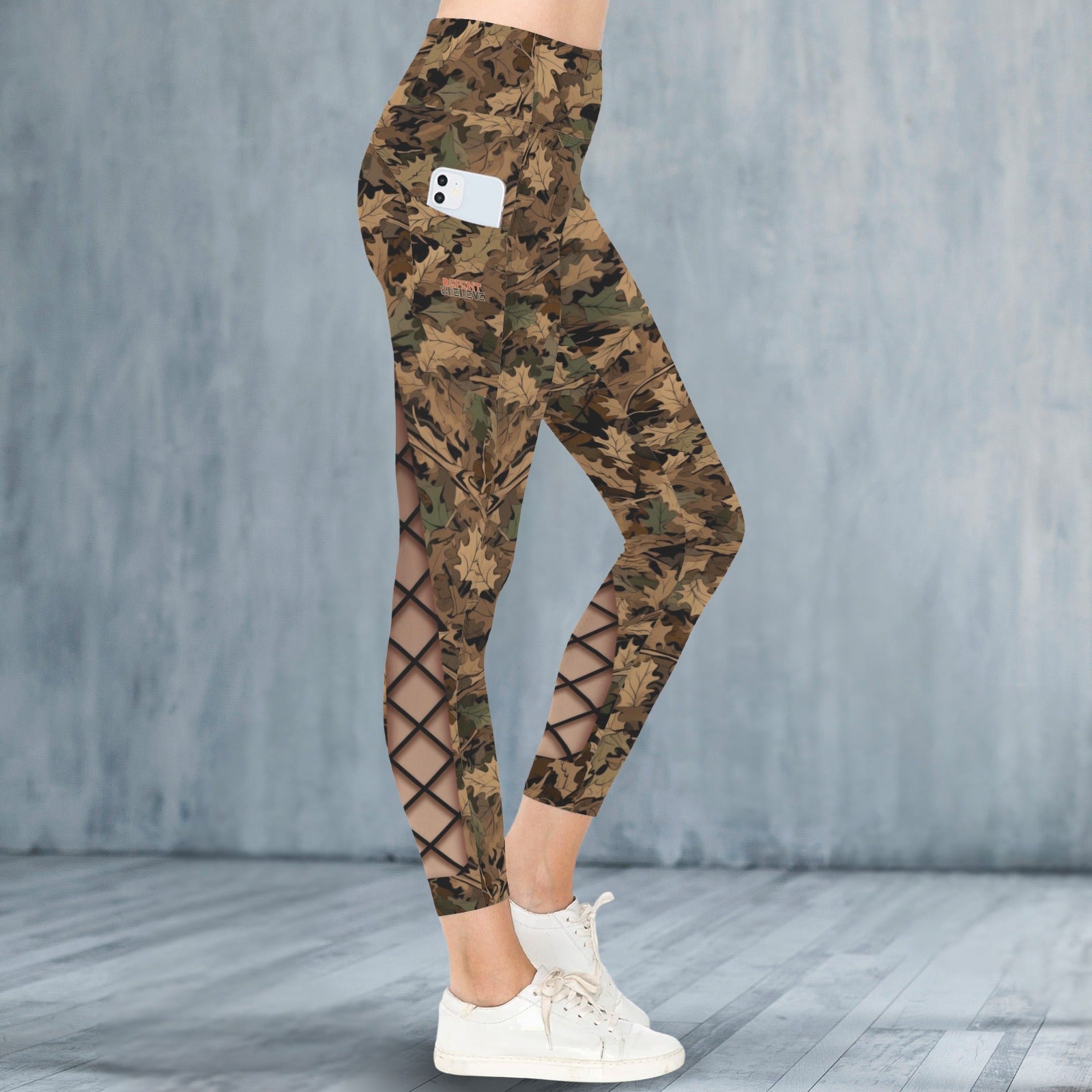 Repent & Believe Camo Faux Skin Lace-ups