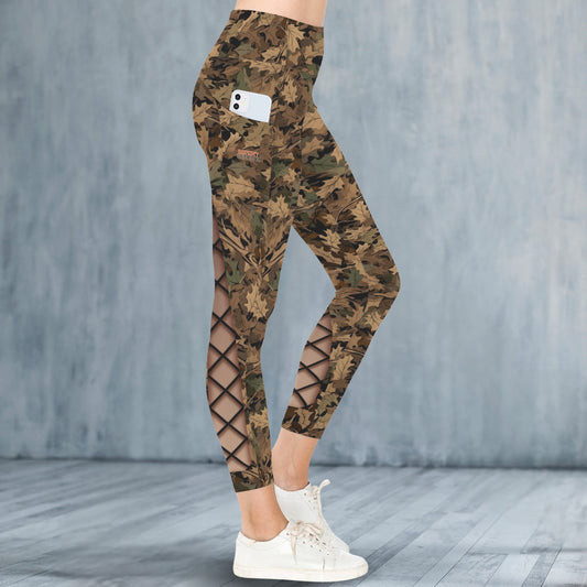 Repent & Believe Camo Faux Skin Lace-ups