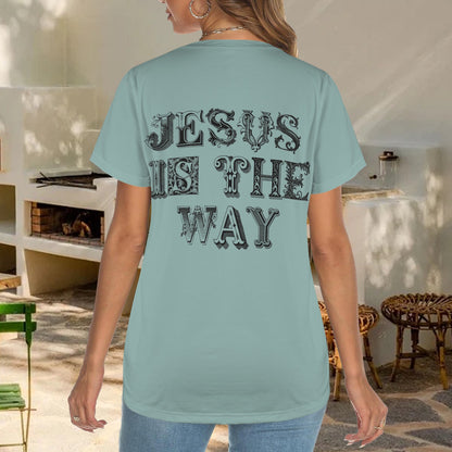"Jesus is the Way" Women's Crewneck Short Sleeve T Shirt