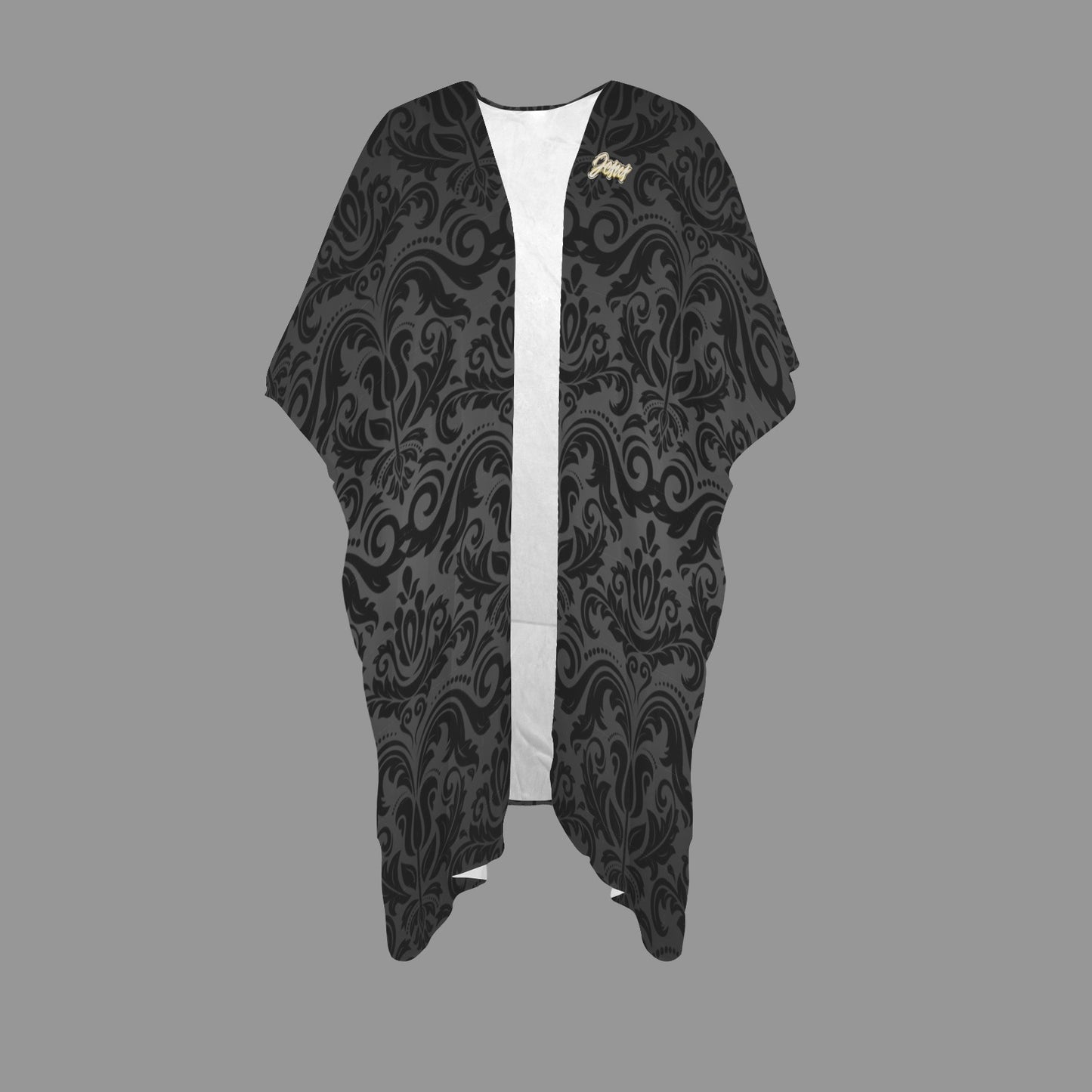 "Jesus" Black Floral Women's Long Cover Up