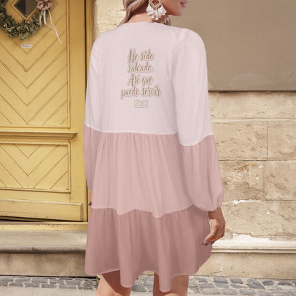 "Efesios 2:10" Vestido holgado con cuello en V para mujer