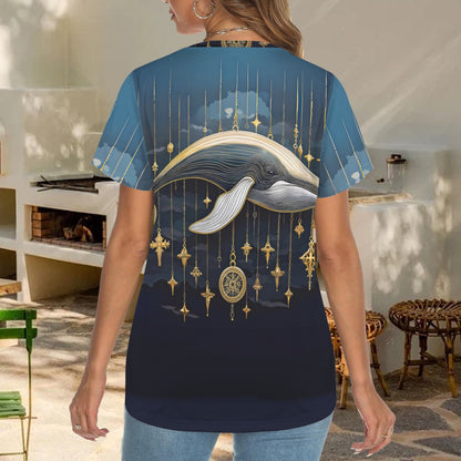 Whale Crosses Women's Crewneck Short Sleeve T Shirt