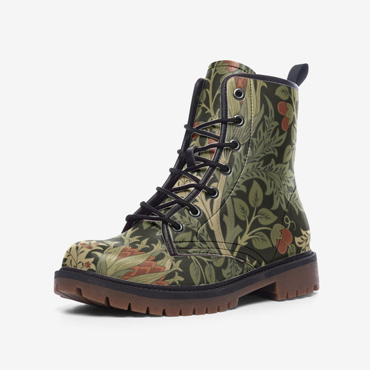 Green Floral Casual Leather Lightweight boots MT