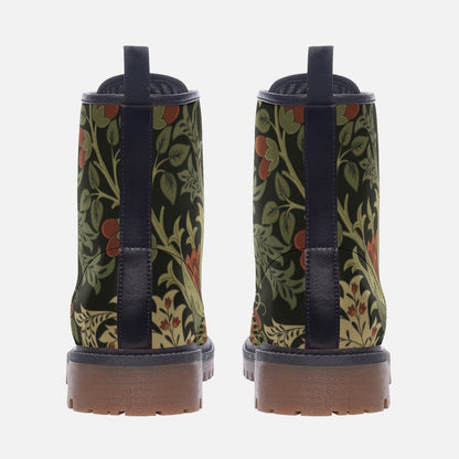 Green Floral Casual Leather Lightweight boots MT