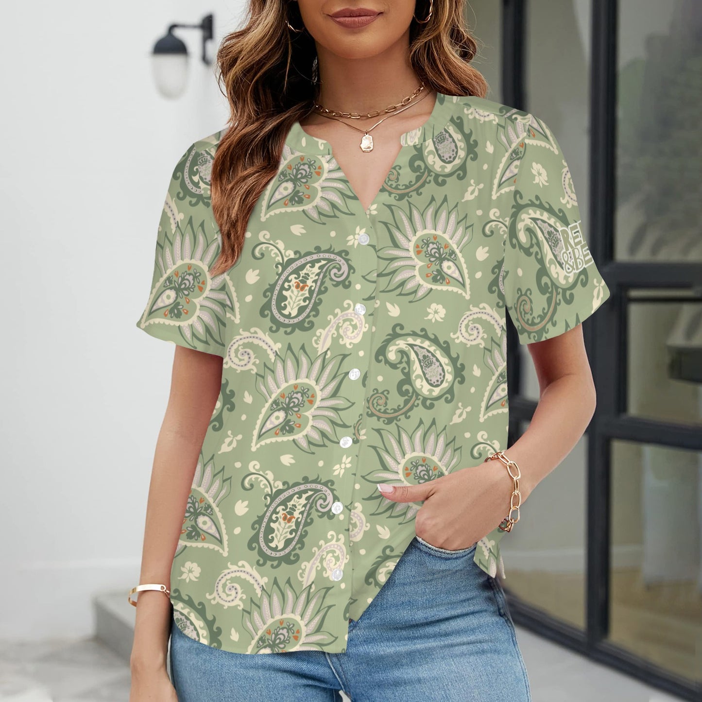 "Repent & Believe" Green Paisley