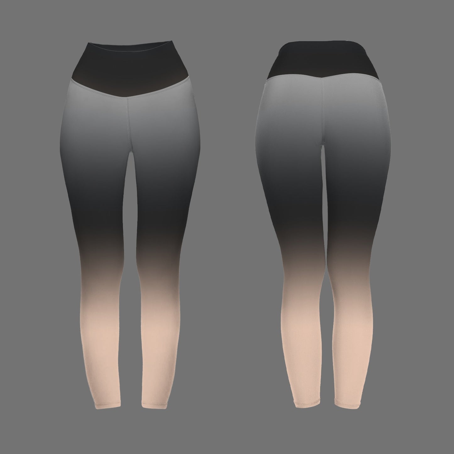 "Proverbs 21:31" Black Fade High Waist Crossover Tummy Control Flare Leggings