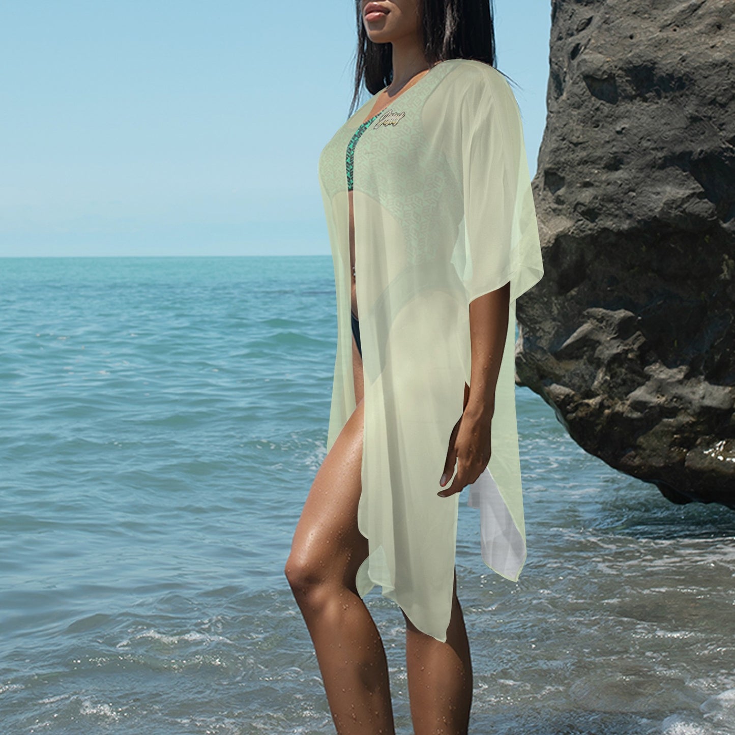 "Jesus" Lime Green Women's Long Cover Up