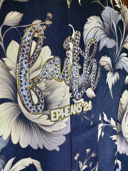 "Jesus Saves" Black & Ivory Floral Open Front Casual Long Sleeve Blazer 35%off new sales price $51.35