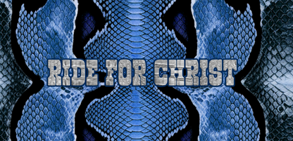 "Ride For Christ" Blue Snake Skin Print Women's Cropped Jacket | 245GSM Cotton