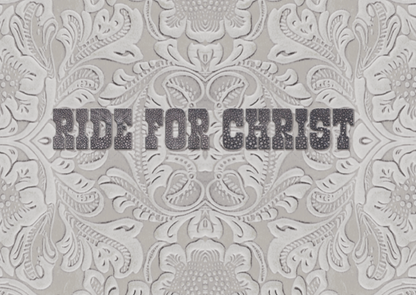 "Ride for Christ" off-white Faux Tooled leather Cotton  Women's Cropped Jacket | 245GSM Cotton