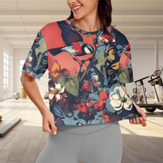 "Repent & Believe" Blue Green Bird floral