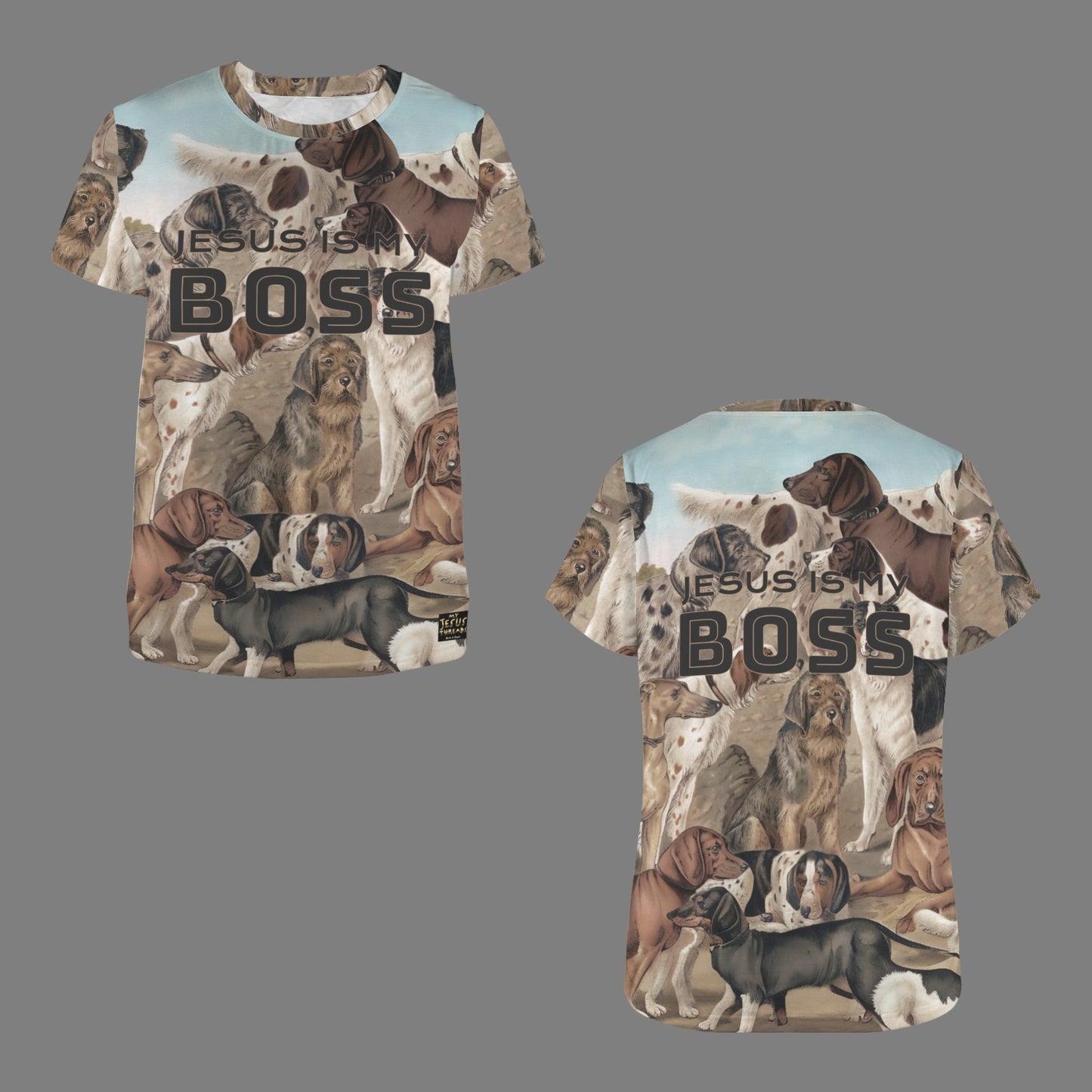 "Jesus is my Boss" Women's Crewneck Short Sleeve T Shirt