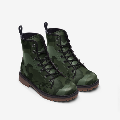 Green Camo Casual Leather Lightweight boots MT