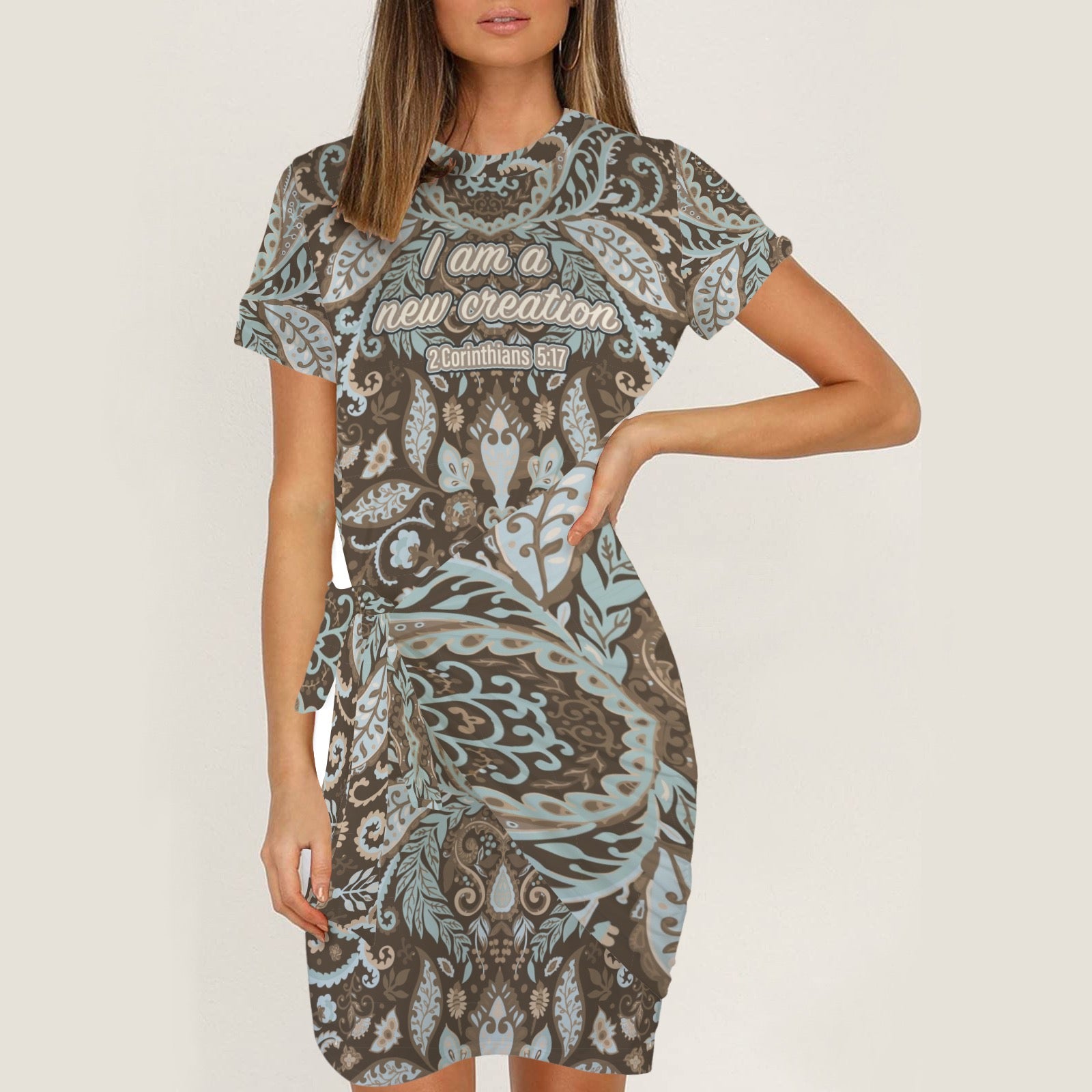 "I am a new creation" Brown Paisley