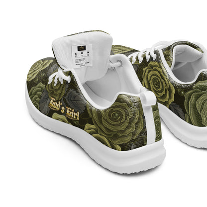 "God's Girl" Green Camo Roses Women’s athletic shoes