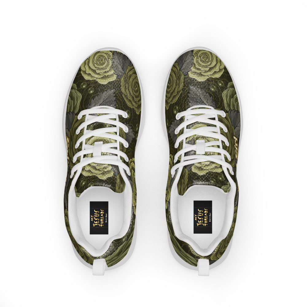 "God's Girl" Green Camo Roses Women’s athletic shoes